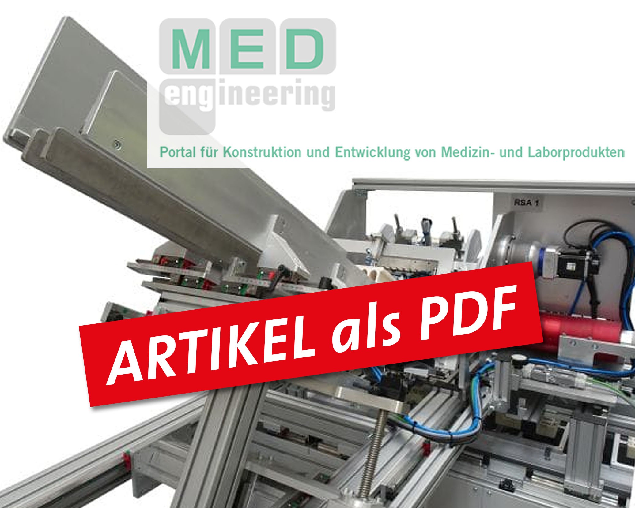 Das Bild zeigt eine Verpackungsmaschine von Kraus Maschinenbau in der eine Konstandin Drehdurchführung eingesetzt ist