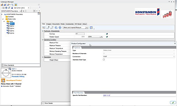 Eingabemaske des Konstandin-Produktkataloges