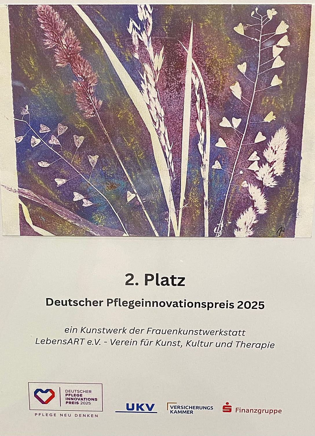 Urkunde zum 2. Platz des Deutschen Pflegeinnovationspreises 2025
