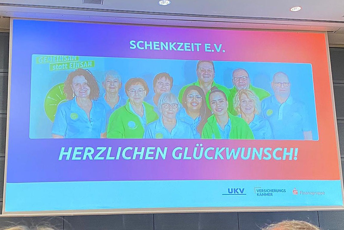 schenkzeit e.V. wurde mit dem 2. Platz beim Deutschen Pflegeinnovationspreis ausgezeichnet